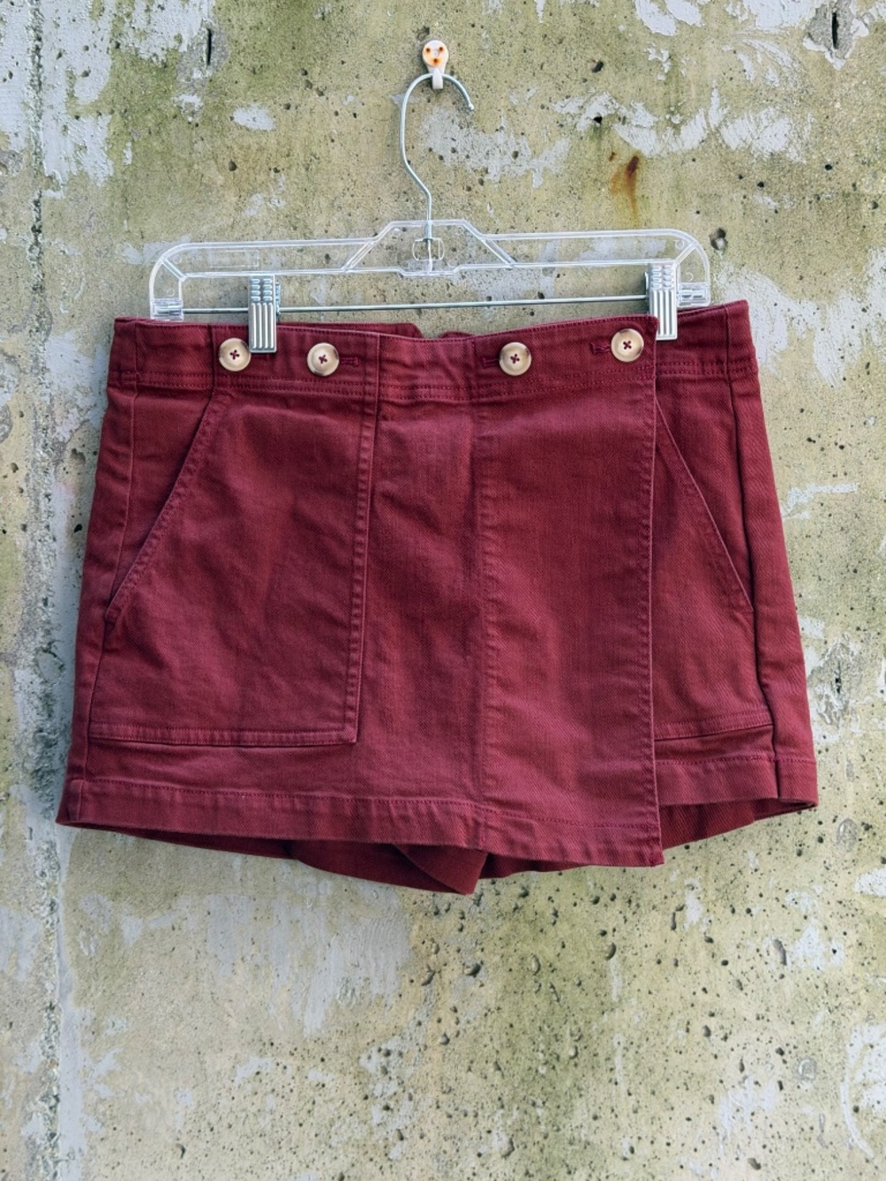 Anthropologie Kit High-Rise Utility Skort by Pilcro, Dark Brick, 28 - Picture 5 of 17